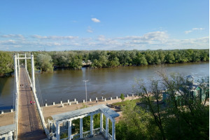Казак Оренбург в пуховом платке
